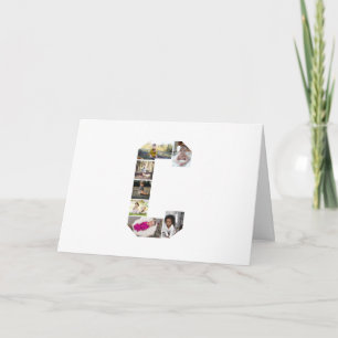 Ontwerp Je Eigen Letter C Foto Collage Kaart