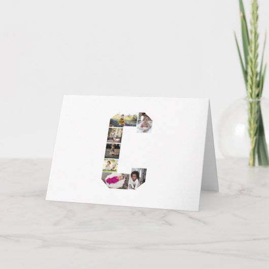 Ontwerp Je Eigen Letter C Foto Collage Kaart (Voorkant)