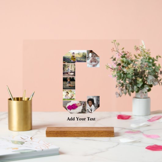 Ontwerp je eigen letter C Fotocollage Acryl Bord (Huwelijk)