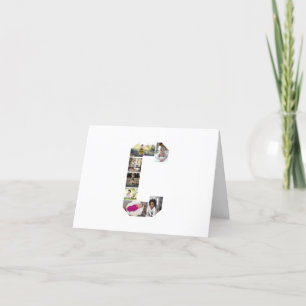 Ontwerp je eigen letter C Fotocollage Bedankkaart