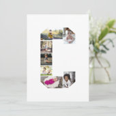 Ontwerp je eigen letter C Fotocollage Bedankkaart (Staand voorkant)