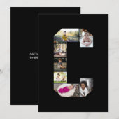 Ontwerp je eigen letter C Fotocollage Bedankkaart (Voorkant / Achterkant)