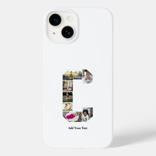 Ontwerp je eigen letter C Fotocollage Case-Mate iPhone Case (Achterkant)
