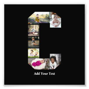 Ontwerp je eigen letter C Fotocollage Foto Afdruk