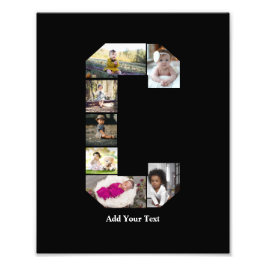 Ontwerp je eigen letter C Fotocollage Foto Afdruk