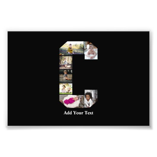 Ontwerp je eigen letter C Fotocollage Foto Afdruk (Voorkant)