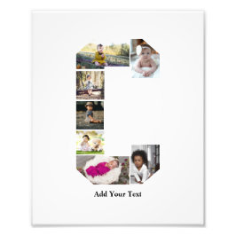 Ontwerp je eigen letter C Fotocollage Foto Afdruk