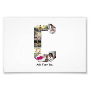 Ontwerp je eigen letter C Fotocollage Foto Afdruk