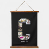 Ontwerp je eigen letter C Fotocollage Hangend Wandkleed (Voorkant)