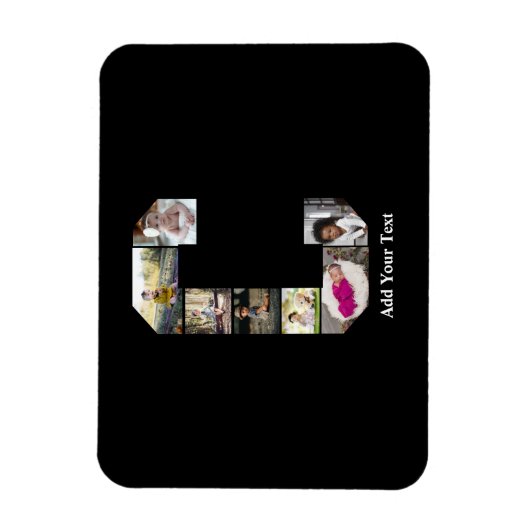Ontwerp je eigen letter C Fotocollage Magneet (Verticaal)