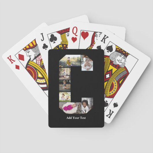 Ontwerp je eigen letter C Fotocollage Pokerkaarten (Achterkant)
