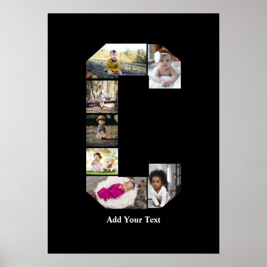 Ontwerp je eigen letter C Fotocollage Poster (Voorkant)