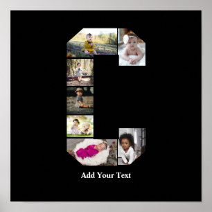 Ontwerp je eigen letter C Fotocollage Poster