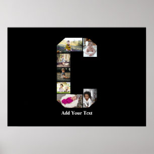 Ontwerp je eigen letter C Fotocollage Poster