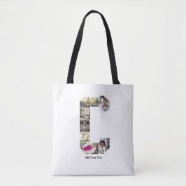 Ontwerp je eigen letter C Fotocollage Tote Bag