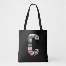 Ontwerp je eigen letter C Fotocollage Tote Bag