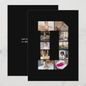 Ontwerp Je Eigen Letter D Foto Collage Feestdagenkaart (Voorkant / Achterkant)