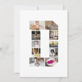 Ontwerp je eigen letter D foto collage Feestdagenkaart
