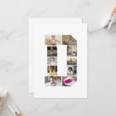 Ontwerp Je Eigen Letter D Foto Collage Kaart (Voorkant / Achterkant in situ)