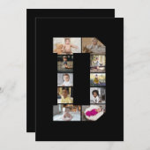 Ontwerp je eigen letter D fotocollage Aankondiging (Voorkant / Achterkant)
