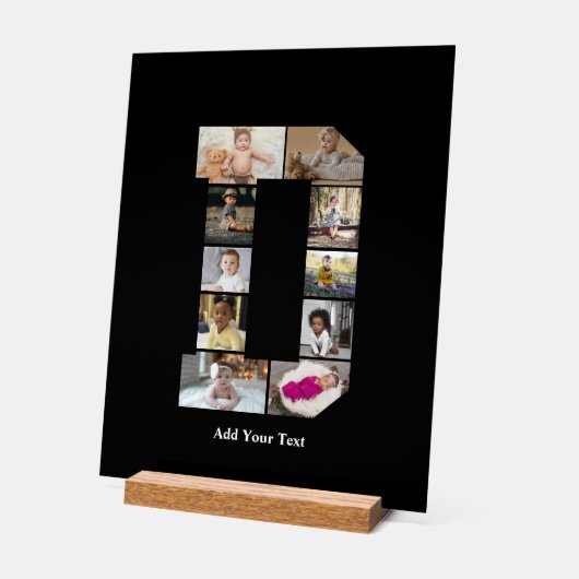 Ontwerp je eigen letter D fotocollage Acryl Bord (Hoek)