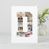 Ontwerp je eigen letter D fotocollage Bedankkaart (Staand voorkant)