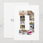 Ontwerp je eigen letter D fotocollage Bedankkaart (Voorkant / Achterkant)