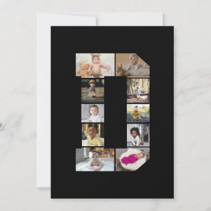 Ontwerp je eigen letter D fotocollage Bedankkaart