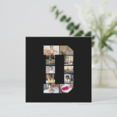 Ontwerp Je Eigen Letter D Fotocollage Kaart (Staand voorkant)
