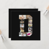 Ontwerp Je Eigen Letter D Fotocollage Kaart (Voorkant / Achterkant in situ)