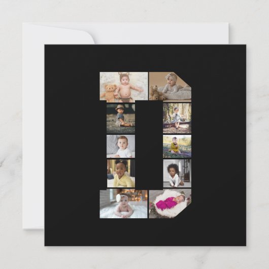 Ontwerp Je Eigen Letter D Fotocollage Kaart (Voorkant)