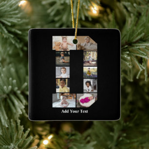 Ontwerp je eigen letter D fotocollage Keramisch Ornament