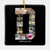 Ontwerp je eigen letter D fotocollage Keramisch Ornament (Voorkant)