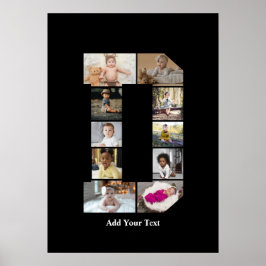 Ontwerp je eigen letter D fotocollage Poster
