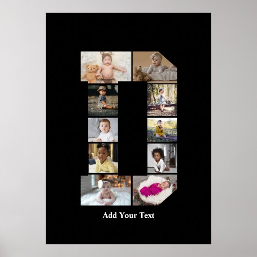 Ontwerp je eigen letter D fotocollage Poster (Voorkant)