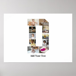 Ontwerp je eigen letter D fotocollage Poster