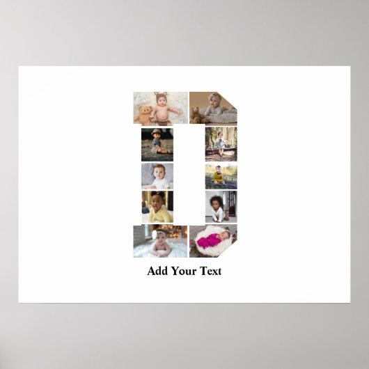 Ontwerp je eigen letter D fotocollage Poster (Voorkant)