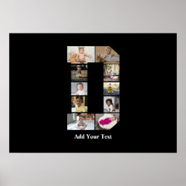 Ontwerp je eigen letter D fotocollage Poster