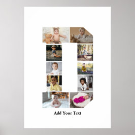 Ontwerp je eigen letter D fotocollage Poster