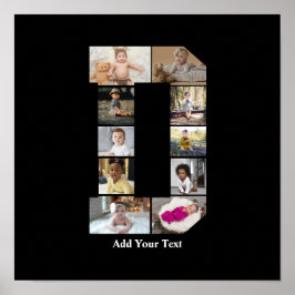 Ontwerp je eigen letter D fotocollage Poster