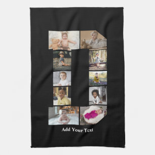 Ontwerp je eigen letter D fotocollage Theedoek