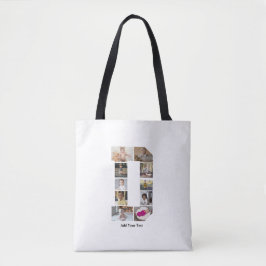 Ontwerp je eigen letter D fotocollage Tote Bag