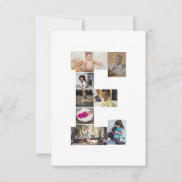Ontwerp Je Eigen Letter E Foto Collage Kaart