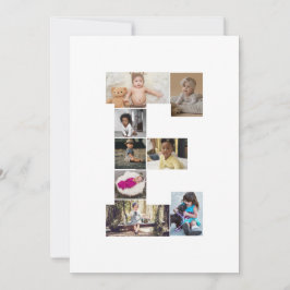 Ontwerp je eigen letter E fotocollage Aankondiging
