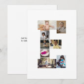 Ontwerp je eigen letter E fotocollage Aankondiging (Voorkant / Achterkant)