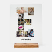 Ontwerp je eigen letter E fotocollage Acryl Bord (Voorkant)