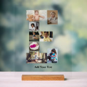 Ontwerp je eigen letter E fotocollage Acryl Bord (Neutraal)