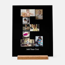 Ontwerp je eigen letter E fotocollage Acryl Bord