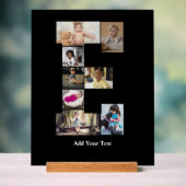 Ontwerp je eigen letter E fotocollage Acryl Bord (Neutraal)