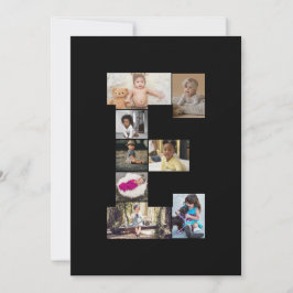 Ontwerp je eigen letter E fotocollage Bedankkaart